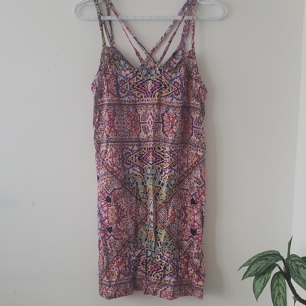 Colorful Patterned Mini Dress